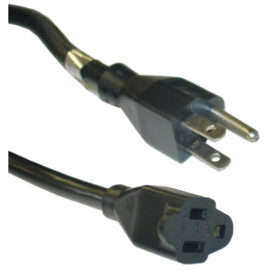 Power Extension Cord, NEMA5/15P to NEMA5/15R, 14awg, 10'