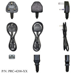 Power Cord, UK to C13, VDE Approved, Black, 6'