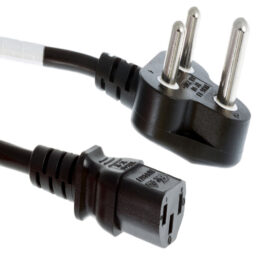 Cable, Power Cord, India/South Africa to C13, Black, 6'