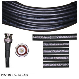 Cable, Coax, "F" Type, RG6/U Type, 75 ohm, 2.2GHz, Black, 100'