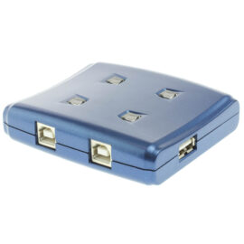 Switchbox, USB, 4 PCs to 1 USB Device, Powered