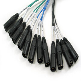 XLR Snake, 12 Channel, 4 Return, Neutrik, 50', w/Stage Box