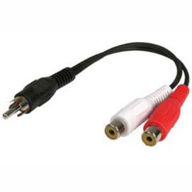 Adapter, (2) RCA Female / RCA Male, 6-inch