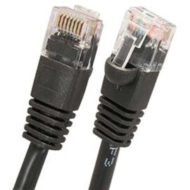 Cable, Cat5E, w/Molded Boots, Black, 10'