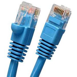 Cable, Cat5E, UTP, w/Molded Boots, Blue, 1.5'