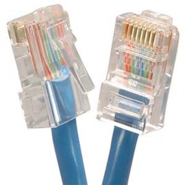 Cable, Cat5E, Bootless, Blue, 1'