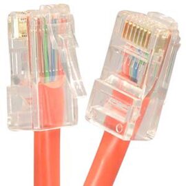Cable, Cat5E, Bootless, Orange, 3'