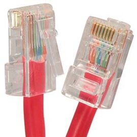 Cable, Cat5E, Bootless, Red, 1'