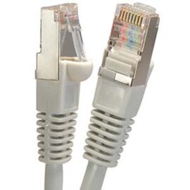 Cable, Cat5E, Shielded (STP), w/Molded Boots, Gray, 1'