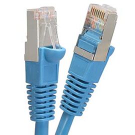 Cable, Cat5E, Shielded (STP), w/Molded Boots, Blue, 1'