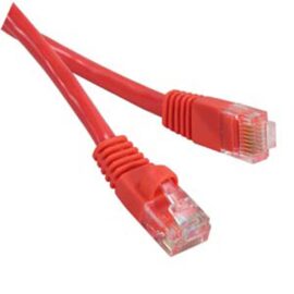 Cable, Cat6, with Molded Boot, Red, 50'