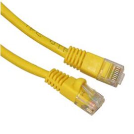 Cable, Cat6, w/Molded Boots, Yellow, 12'