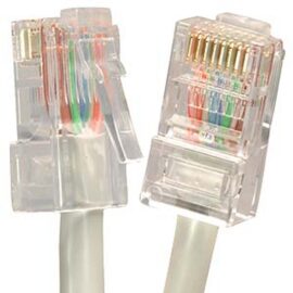 Cable, Cat6, Bootless, Gray, 1'