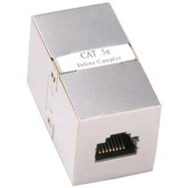 Coupler, RJ45, Cat5E, Shielded, F/F, Silver