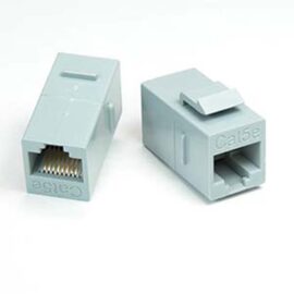 Coupler, RJ45, Cat5E, Keystone Style, F/F, Gray