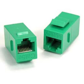 Coupler, RJ45, Cat5E, Keystone Style, F/F, Green