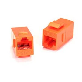 Coupler, RJ45, Cat5E, Keystone Style, F/F, Orange