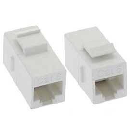 Coupler, RJ45, Cat5E, Keystone Style, F/F, White