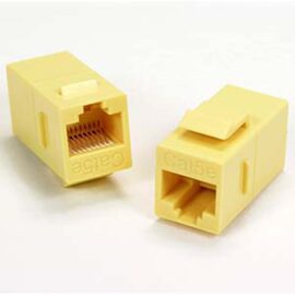 Coupler, RJ45, Cat5E, Keystone Style, F/F, Yellow