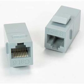 Coupler, RJ45, Cat6, Keystone Style, F/F, Gray