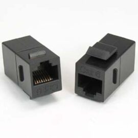Coupler, RJ45, Cat6, Keystone Style, F/F, Black