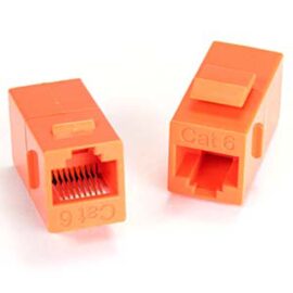Coupler, RJ45, Cat6, Keystone Style, F/F, Orange