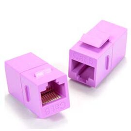 Coupler, RJ45, Cat6, Keystone Style, F/F, Violet