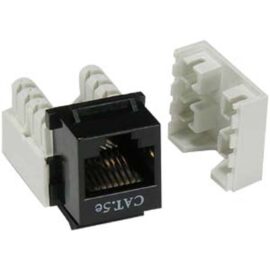 Keystone Jack, Cat5E, 110 Style, Black