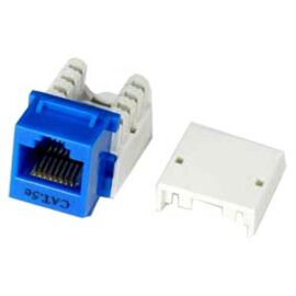 Keystone Jack, Cat5E, 110 Style, Blue