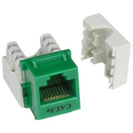 Keystone Jack, Cat5E, 110 Style, Green