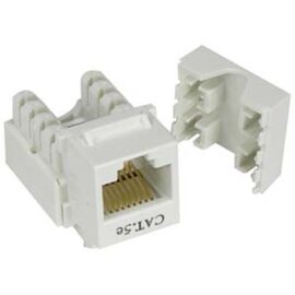 Keystone Jack, Cat5E, 110 Style, White