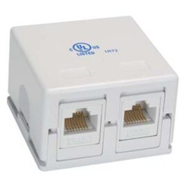 Surface Mount Box, CAT6, Dual, White