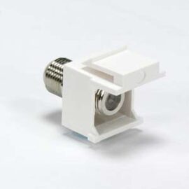 Keystone Jack, RG6, F-Pin, White