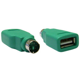 Adapter, USB A Female to MiniDin6 (PS/2) Male, Green