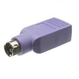 Adapter, USB A Female to MiniDin6 (PS/2) Male, Purple