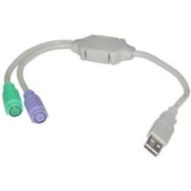 Adapter, USB A to (2) PS/2, for keyboard and mouse