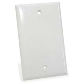 Wall plate, Single Gang, Blank, White