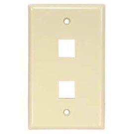 Wall plate, Keystone, 2-hole, Ivory