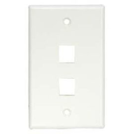 Wall plate, Keystone, 2-hole, White