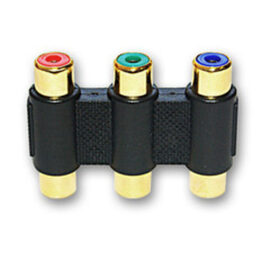 Adapter, 3-RCA Component (RGB), Female /Female Coupler..