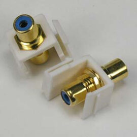 Keystone, RCA Insert, F/F, White (Blue RCA)