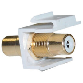 Keystone, RCA Insert, F/F, White (White RCA)