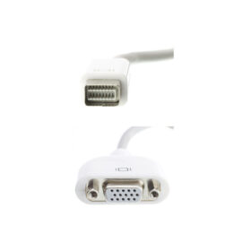 Adapter, Mini-DVI Male / VGA Female, 8-inch