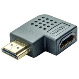Adapter, HDMI, M/F, Horizontal Left 90-degree angle