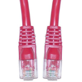 Cable, Cat6, Crossover, w/Molded Boots, Red, 25'