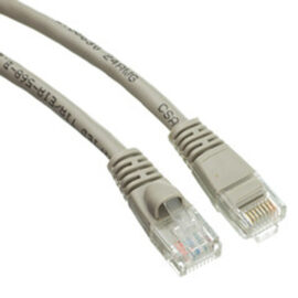 Cable, Cat6A, w/Molded Boots, Gray, 1'