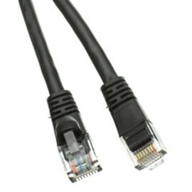 Cable, Cat6A, w/Molded Boots, Black, 1'