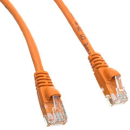 Cable, Cat6A, w/Molded Boots, Orange, 25'