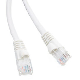 Cable, Cat6A, w/Molded Boots, White, 50'