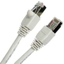 Cable, Cat6A, 2x Shielded (SSTP), w/Molded Boots, Gray, 3'